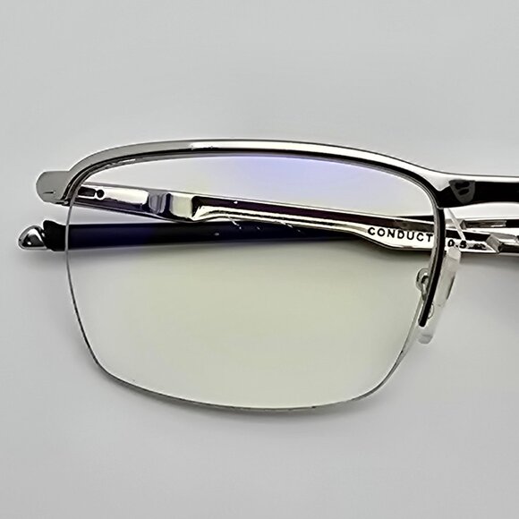 Oakley OX3187-0353 Conductor 0.5 Chrome Semi Rimless Eyeglasses Frame w/ Case - Picture 14 of 16